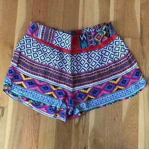 Aztec Print Shorts